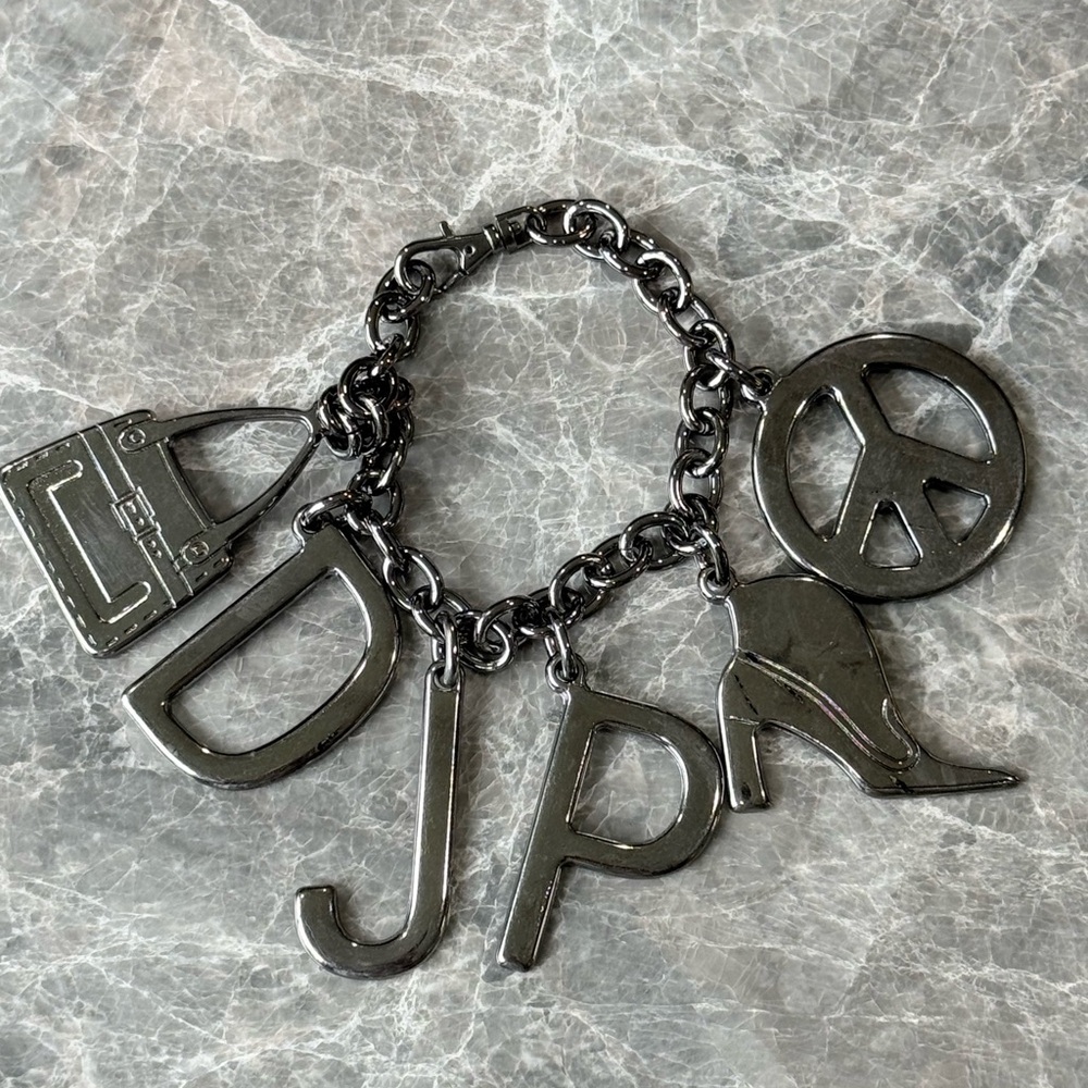 Donald J Pliner bag charm fob hangtag letters